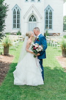 summer brunch floral setting